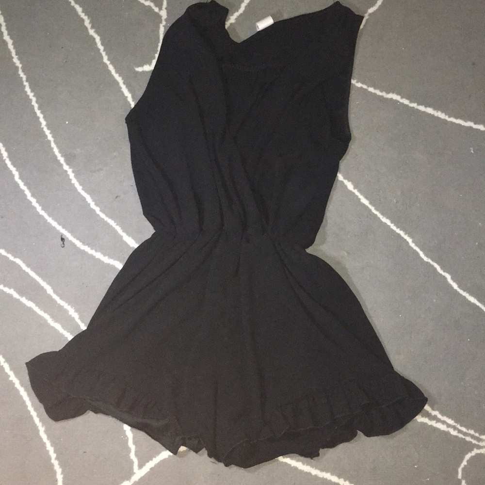 Black frilly romper